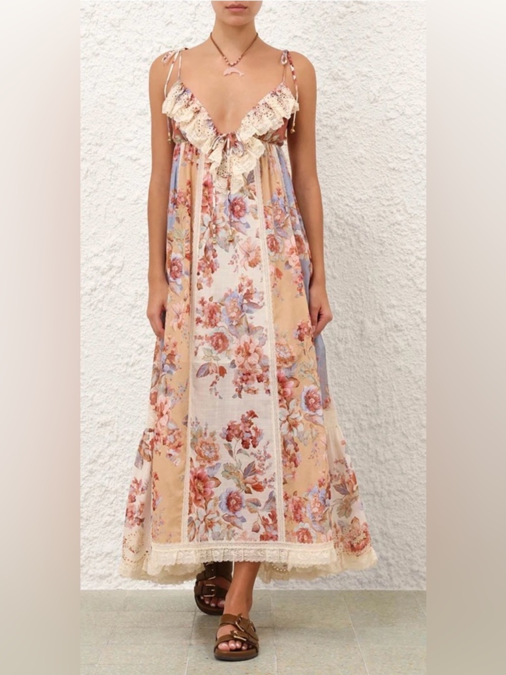 Zimmermann Awaken Lace Trim Dress